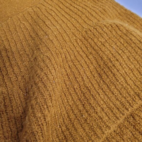 MADEWELL rust tier ruffle sleeve pullover sweater in coziest yarn M - Picture 9 of 12